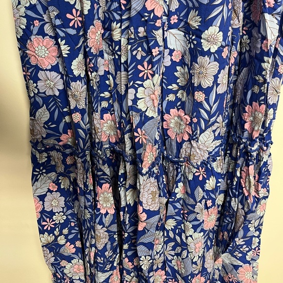 Floral Boho Blue Maxi Dress - Picture 2 of 7
